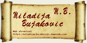 Miladija Bujaković vizit kartica